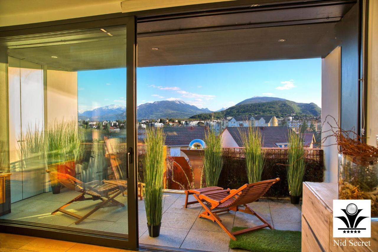 Panoramique 180 Lac Et Montagne Et Nid Secret Spa Romantique Анси Экстерьер фото